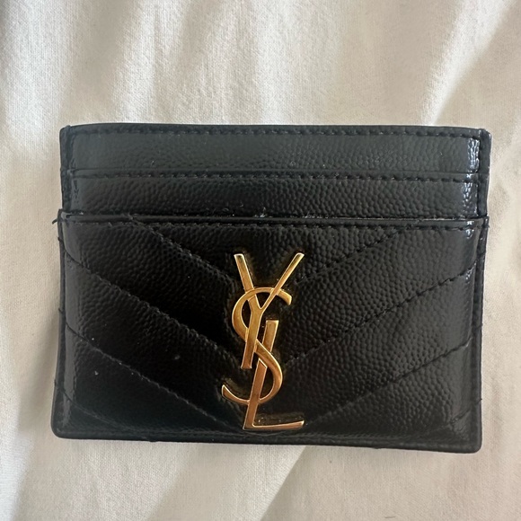 YSL Monogram Card Case in Grained Leather - Picture 2 of 4